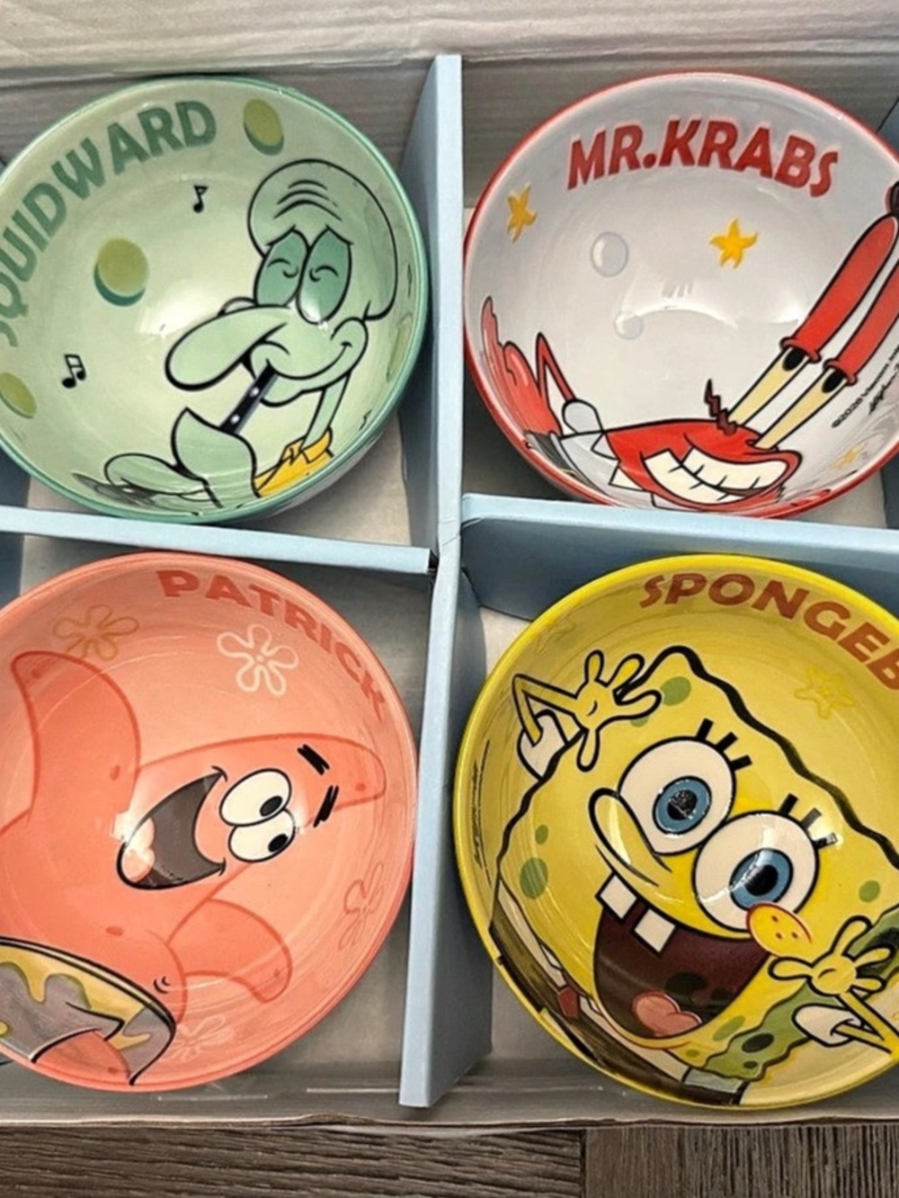 SpongeBob SquarePants Ceramic Bowl Set of 4